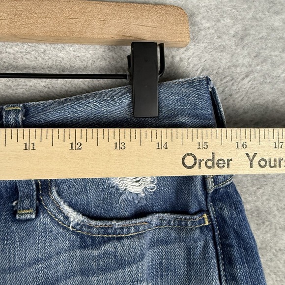 Hollister Shorts Womens 29/9 Blue Cut Offs Denim Ripped Distressed Medium Wash - Picture 6 of 9